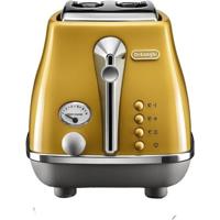 DELONGHI ICONA CAPITALS Broodrooster 2 sneetjes - 900W - Broodrooster met 3 functies - Inclusief gebakverwarmer - Geel - thumbnail
