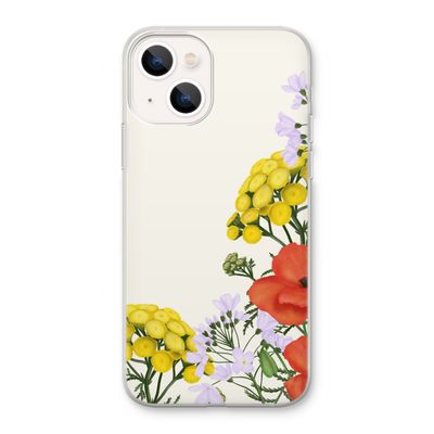 Wilde bloemen: iPhone 13 Transparant Hoesje