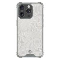 iPhone 16 Pro shockproof hoesje - Abstract beige waves