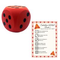 T&F Creations Sinterklaasspel set - dobbelspel - incl foam dobbelsteen - rood