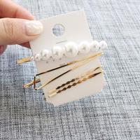 Mode sieraden haarspelden clips verguld vrouwen parel haar clips bruids hoofdtooi (5)