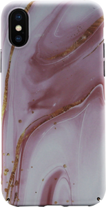 BlueBuilt Pink Marble Hard Case Apple iPhone Xs / X Back Cover