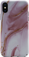 BlueBuilt Pink Marble Hard Case Apple iPhone Xs / X Back Cover - thumbnail