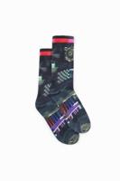 Sokken met glitch - BLACK - U