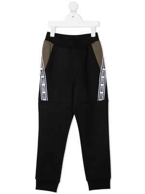BOSS Kidswear pantalon de jogging à bande logo - Noir