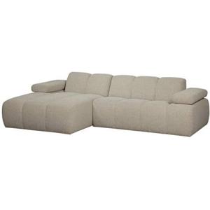 WOOOD chaise longue links Mojo - Bouclé - Beige Melange