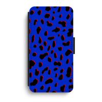 Blue Leopard: iPhone XR Flip Hoesje