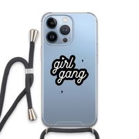 Girl Gang: iPhone 13 Pro Transparant Hoesje met koord