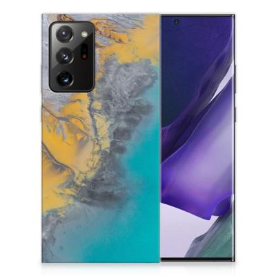 Samsung Galaxy Note20 Ultra | TPU | Siliconen hoesje | Marble Blue Gold