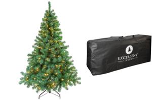 Kerstboom Excellent Trees® LED Stavanger Green 210 cm met verlichting - nu met Opbergtas t.w.v. € 27.95