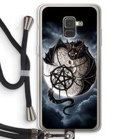 Volle maan: Samsung Galaxy A8 (2018) Transparant Hoesje met koord