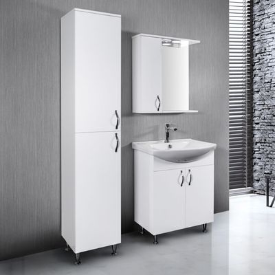 Badmeubelset BWS Aleco 65 cm Inclusief Spiegelkast en Verlichting Wit
