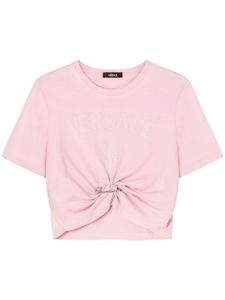 Versace t-shirt à épingle Medusa - Rose