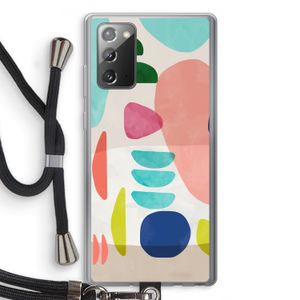 Bold Rounded Shapes: Samsung Galaxy Note 20 / Note 20 5G Transparant Hoesje met koord