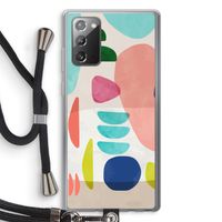 Bold Rounded Shapes: Samsung Galaxy Note 20 / Note 20 5G Transparant Hoesje met koord