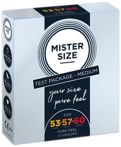 MISTER SIZE Test Pakket 3 Condooms STANDAARD (maten 53-57-60)