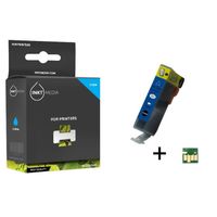 Inktmedia® - Inktcartridge - Geschikt Canon CLI-521C inktcartridge Cyaan MET CHIP - Cartridge met Inkt - thumbnail