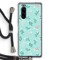 Small white flowers: Sony Xperia 5 Transparant Hoesje met koord