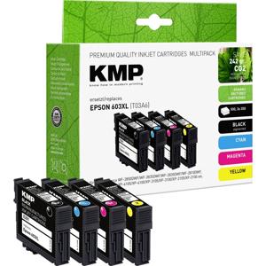 KMP Inktcartridge vervangt Epson 603XL, T03A6, T03A1, T03A2, T03A3, T03A4 Compatibel Combipack Zwart, Cyaan, Magenta, Geel E201V 1650,4005