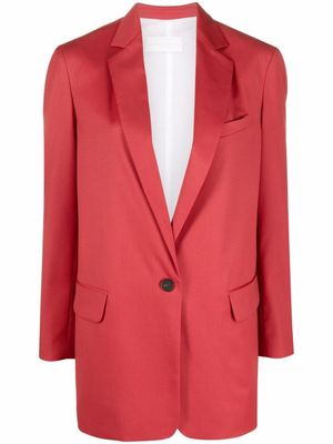 Fabiana Filippi blazer à simple boutonnage - Rouge