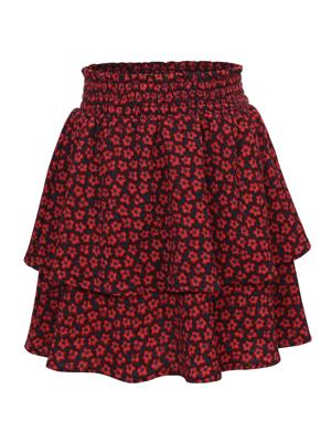 LOOXS Little winter crinckle rok meisjes - rood - bloem