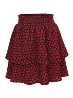 LOOXS Little winter crinckle rok meisjes - rood - bloem