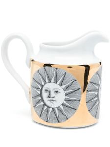 Fornasetti carafe lait à imprimé Soli - Blanc