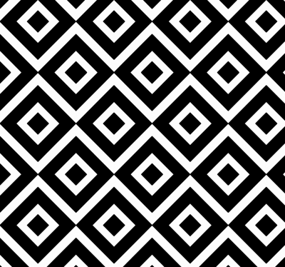 Vierkant behang Zwart en wit geometrisch