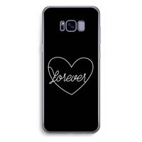 Forever heart black: Samsung Galaxy S8 Plus Transparant Hoesje