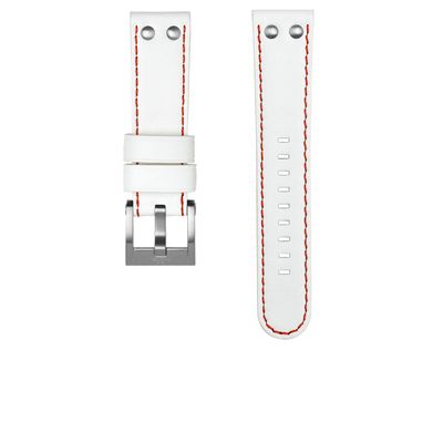 TW Steel horlogeband CEB111 / CE111 Leder Wit 22mm + rood stiksel