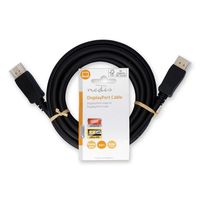 DisplayPort-Kabel | DisplayPort Male | DisplayPort Male | 8K@60Hz | Vernikkeld | 3.00 m | Rond | PVC - thumbnail