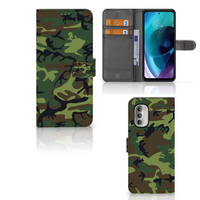 Motorola Moto G51 5G Telefoon Hoesje Army Dark - thumbnail