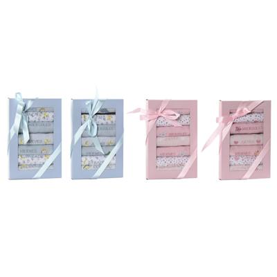 Slabbetjesset Home ESPRIT Blauw Roze Katoen 19 x 29 x 3 cm (4 Stuks)