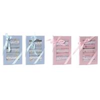 Slabbetjesset Home ESPRIT Blauw Roze Katoen 19 x 29 x 3 cm (4 Stuks)
