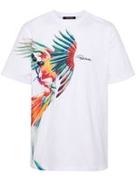 Roberto Cavalli t-shirt à imprimé perroquet - Blanc Roberto Cavalli t-shirt à imprimé perroquet - Blanc