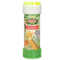 Bellenblaas - jungle/safari dieren - 60 ml - voor kinderen - uitdeel cadeau/kinderfeestje - thumbnail