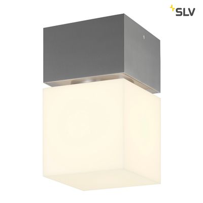 Plafondlamp buiten SQUARE E27 RVS