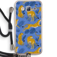 Luipaard: Samsung Galaxy J3 (2016) Transparant Hoesje met koord