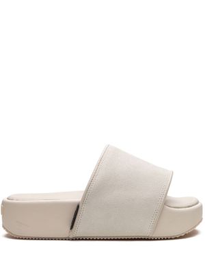 Y-3 claquettes en cuir à plateforme - Tons neutres