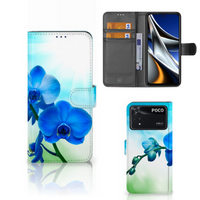 Xiaomi Poco X4 Pro 5G Hoesje Orchidee Blauw - Cadeau voor je Moeder