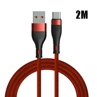 USB-C naar USB 3.0 Kabel - Rood - 2 meter - thumbnail