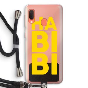 Habibi Majorelle : Samsung Galaxy A20e Transparant Hoesje met koord