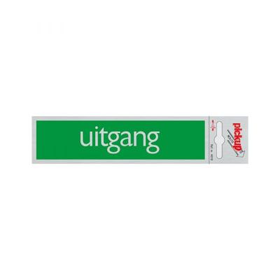Bord Alulook Uitgang - 165x44 mm zelfklevend.