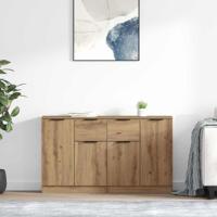 Dressoirs 2 pcs Artisan Eiken 60 x 30 x 70 cm Bewerkt hout