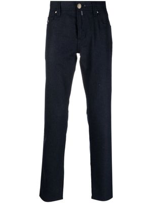 Sartoria Tramarossa pantalon skinny en laine vierge mélangée - Bleu
