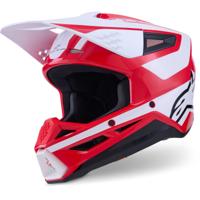 ALPINESTARS S-M3 Heat, Motorcross helm, Rood-Wit-Zwart