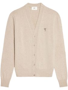 AMI Paris cardigan à logo brodé - Tons neutres