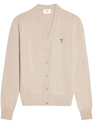 AMI Paris cardigan à logo Ami de Coeur - Tons neutres