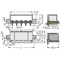 WAGO 2092-3425/005-000 Male behuizing (board) 2092 Totaal aantal polen: 5 Rastermaat: 7.50 mm Inhoud: 100 stuk(s)