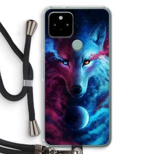 Where Light And Dark Meet: Pixel 5 Transparant Hoesje met koord